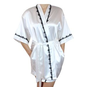 Ms Lovely Silk robes with lace Sz xs/small